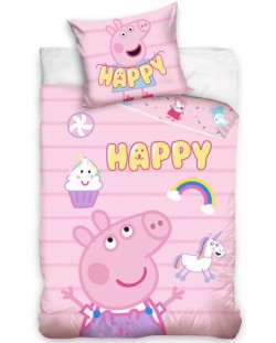 Детски спален комплект Sonne - Peppa Pig Happy, 2 части 